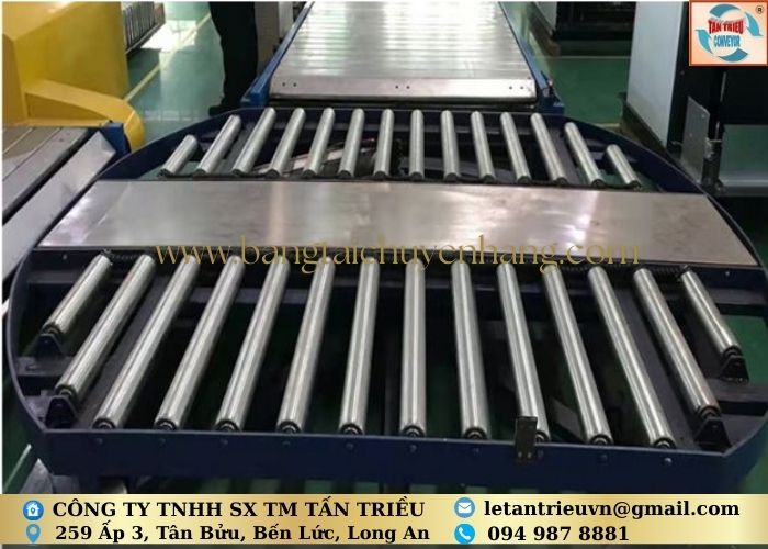 Mâm xoay băng tải con lăn tự do
